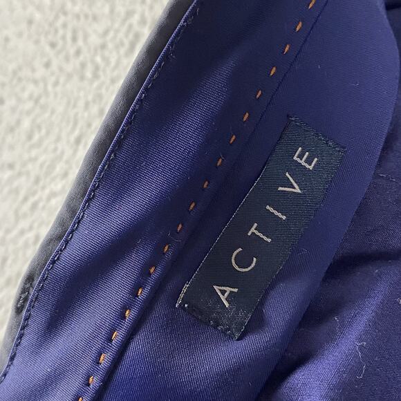 Zanella Active Devon Dress Pants Mens 36x28 Gray/Navy Performance Wool Blend - Picture 7 of 15